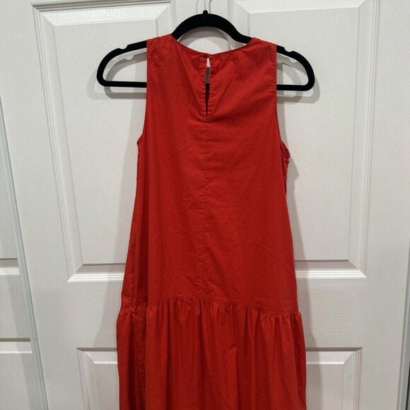 Code X Mode Cotton Blend Red Tailored Maxi Dress, Size Xsmall Xs - Picture 6 of 12